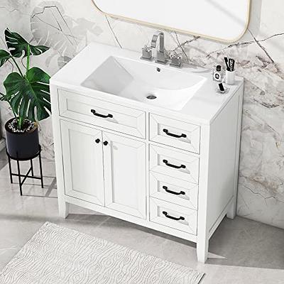 Merax 36'' Bathroom Vanity with Top Sink, Modern Bathroom Storage