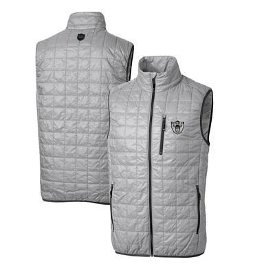 Cutter & Buck Miami Dolphins Black Helmet Rainier PrimaLoft Eco Insulated  Printed Full-Zip Puffer Vest