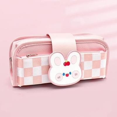 Wholesale Large Capacity Aesthetic Cute Pink Pencil Case With