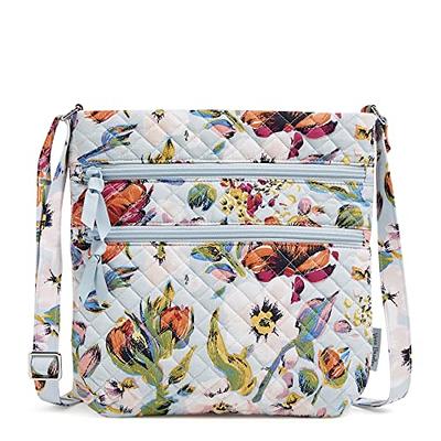 Vera Bradley Triple Zip Hipster Crossbody Bag Women in Sea Air Floral Blue/ Pink - Yahoo Shopping