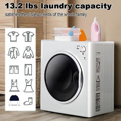 Compact Laundry Dryer, ROCSUMOO 2.65 cu ft Front Load Stainless Steel  Clothes Dryers With Exhaust Pipe, 1400W, Control Panel Four-Function  Portable Dryer For Apartments, Home, Dorm, White - Yahoo Shopping