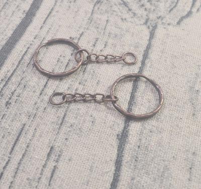 Bulk KeyChain Keyring with Chain jump rings,Split Ring Keyring Craft  Beading,Antique Copper,Key Chain Making,Keychain Supplies