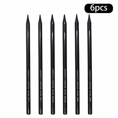 3Pcs White Charcoal Pencils and 6 Pcs Sketch Pencils Compressed Charcoal  Sticks Soft Medium Hard for Kids Beginners Adults Aspiring Artist - Yahoo  Shopping