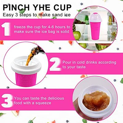 Slushy Maker Cup,Slushy Maker Squeeze Cup,Quick Frozen Smoothies Cups Frozen Magic Cup,Summer Juice Ice Cream Cup,DIY Homemade Smoothie Cups