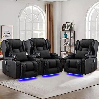 Homall Fabric Recliner Chair Adjustable Modern Home Theater Seating Single  Recliner Sofa Living Room Armrest Chair With Thick Cushion 