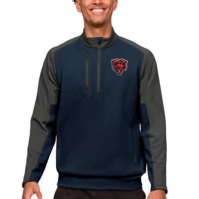 Men's Nike Navy Chicago Bears Sideline Coach Chevron Lockup Quarter-Zip Long Sleeve Top Size: Small