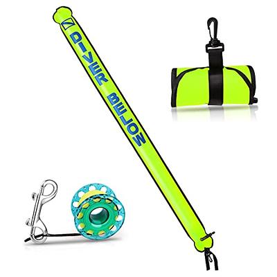Surface Marker Buoy Set, 6ft Hi-Visibility Inflatable Closed Bottom Signal  Tube Safety Sausage with 100ft/30m ABS Finger Spool Reel and Snap Kit for  Underwater Scuba Diving (Hi-viz Fluorescent Yellow) - Yahoo Shopping