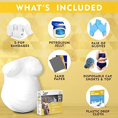 crawl Story Belly cast Kit Pregnancy-Baby casting kit With 5-Plaster cloth  Roll, Hanging Hardware & Decorative items Perfect Ba