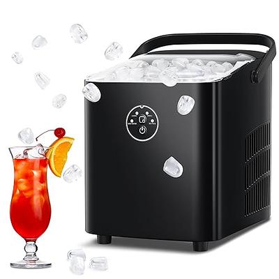 Ice Makers Countertop with Self-Cleaning, 26.5Lbs/24Hrs, 9 Cubes Ice Ready  in 6~9Mins, Portable Ice Maker with Ice Scoop/Basket for