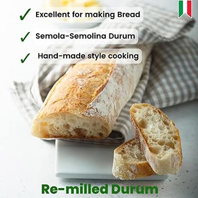 2 Pack x 1 kg, Semola Flour, Semolina Rimachinata di grano duro