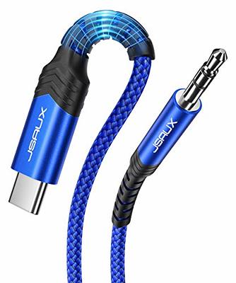 JSAUX USB C to 3.5mm Audio Aux Jack Cable[6.6ft], USB Type C to