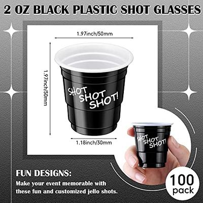 100pcs Mini Plastic Cups, 2 Oz Black Cups, Disposable Red Black Small  Plastic Cups, Suitable For Party Wine Tasting, Condiments, Snacks, Sauce  Samples