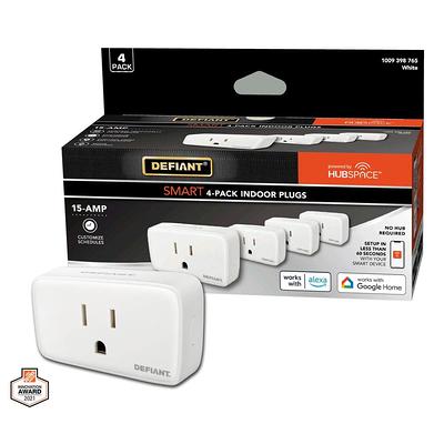 15 Amp 120-Volt Smart HubSpace Wi-Fi Bluetooth Outdoor Plug with Single  Outlet 