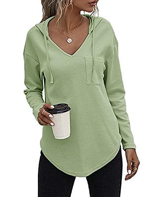Elesomo Womens Sweatshirts Crew Neck Cotton Casual Long Sleeve Pullover Tops