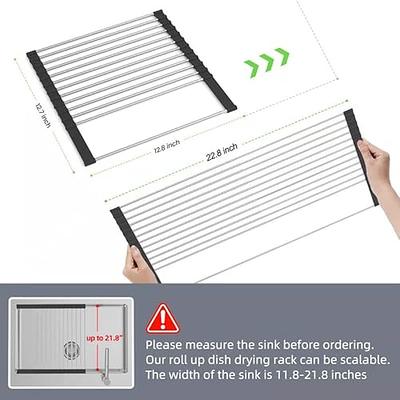 Surlong Expandable Dish Drying Rack Over The Sink Dish Basket