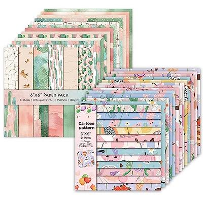 Scrapbooking Paper 12 x 12 Inch, 24 Sheets Craft Scrapbook Paper Pad,  Single-Side Printing Cardstock Paper Supplies for Crafting Card Making