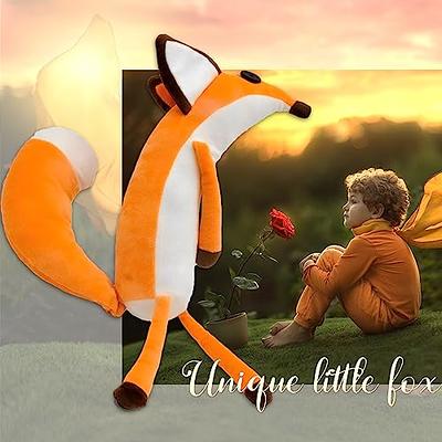 Orange fox girl, plush doll, handmade stuffed fox toy - Inspire Uplift