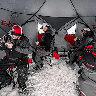 Eskimo Outbreak 650XD Pop-up Portable Insulated Ice Fishing Shelter, 94 sq  ft. Fishable Area, 5-7 Person, Red/Black, 143 x 135 - Yahoo Shopping