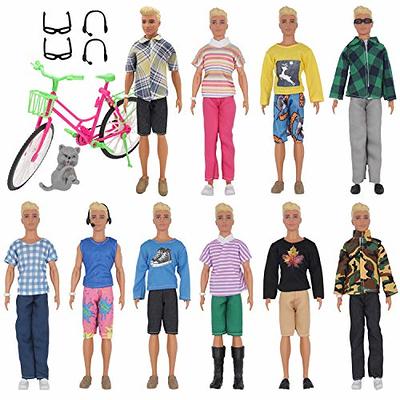 1/6 Boy Doll Clothes For Ken Doll Outfits Green T-shirt Shorts Pants  Accessories