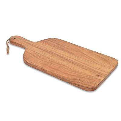 Viking Acacia Carving Board with Juice Well and Metal Handle