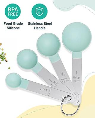 Measuring Cups and Spoons Set of 8 Pieces, nesting measuring cups for  Measuring Dry or Liquid Ingredients, Stainless Steel Handle, Kitchen  Gadgets for