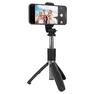 onn. Wireless Selfie Stick with Smartphone Cradle, GoPro Mount and