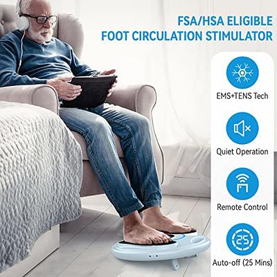 EMS Foot Massager for Neuropathy, Electric Nerve Muscle Stimulator Machine  with 8 Electrode Pads for Feet Legs