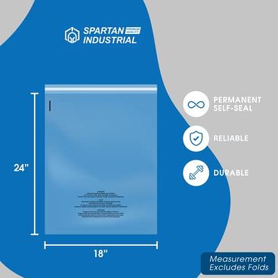 Spartan Industrial - 18 X 24 (100 Count) Self Seal Clear Poly Bags with Suffocation  Warning for Packaging, T Shirts & FBA - Permanent Adhesive - Yahoo Shopping