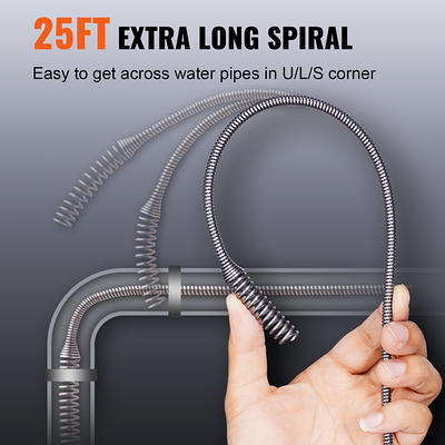 Plumbing Snake Drain Auger Cleaning Cable Professional Sink Snake