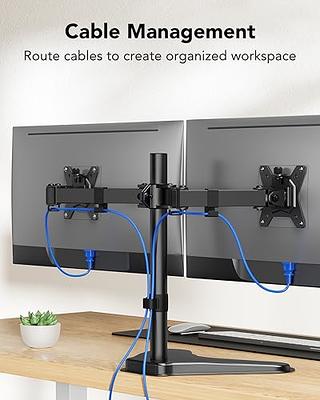 Adjustable Dual Monitor Desk Stand for 13 to 27 Screens, VESA 75