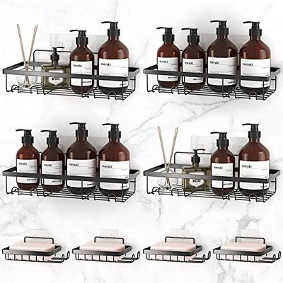 Posyla Shower Caddy, 5 Packs Organizers with 3 Shelves 2 Soap