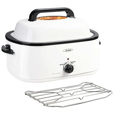 20 Quart Turkey Roaster Oven & Dual Slow Cooker Food Warmer