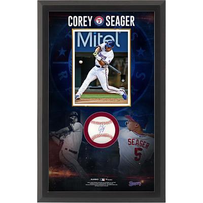 Corey Seager Texas Rangers Autographed Baseball - Art by Stadium Custom Kicks #1 of Limited Edition 1 WN55911358