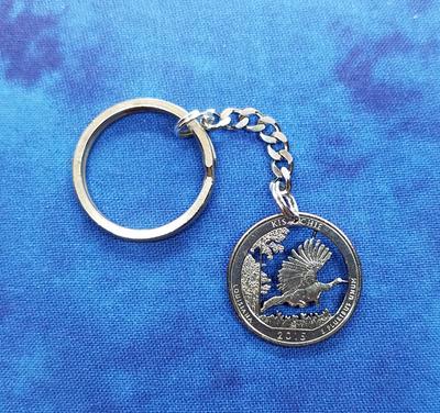 Turkey Key Chain, USA Louisiana State Quarter, Hand Cut Coin Jewelry, Chain  Fob, Split Ring - Yahoo Shopping