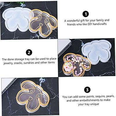 COHEALI 1pc Dog Plate Mold Resin Art Molds Silicone Jewelry Tray Epoxy Resin  Crafts Holder Resin