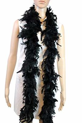 Ostrich Feather, Natural 2M Feather Scarf DIY Craft Dancing Wedding Party  Dress Up Halloween Costume Decor 80 Gram (White)