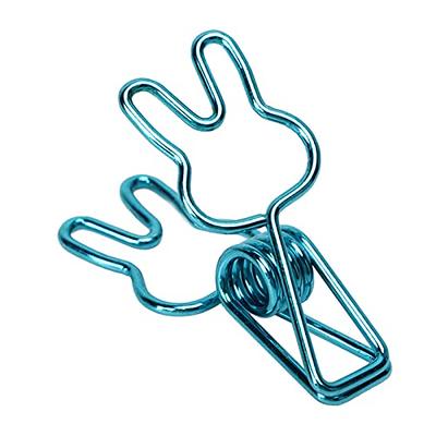 Cute Binder Clips,100 Pcs Paper Clips, Metal Wire Binder Clips, Office  Supplier School Accessories,Multipurpose Cartoon Rabbit Shape Blue Green Paper  Clamps for Home School Office - Yahoo Shopping