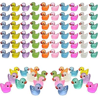 100 Pcs Mini Ducks Luminous Tiny Ducks Miniature Resin Duck Glow in The  Dark Ornament for Dollhouse Garden Decoration DIY Craft Micro Landscape  Aquarium Party Decor 