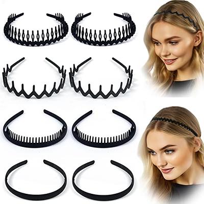 8 Pack Headbands for Women Cute Head Bands Fashion Hairbands for Women's  Hair Plain Soft Cloth Thin Hair Bands 1 Inch Wide Womens Headbands Non Slip