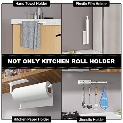 Paper Towel Holder - Self-Adhesive or Drilling, White Wall Mounted Paper  Towel Rack Under Cabinet for Kitchen, Upgraded Aluminum Kitchen Roll Holder  - Lighter but Stronger Than Stainless Steel! - Yahoo Shopping