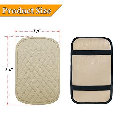 8sanlione Auto Center Console Pad, PU Leather Car Center Console