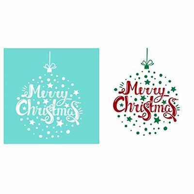 YeulionCraft Self-Adhesive Silk Screen Printing Stencil, Christmas