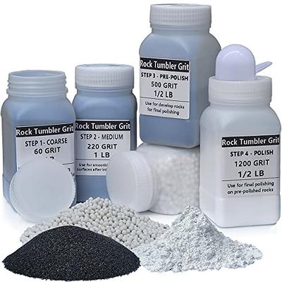 2 lbs Tumbler Media Grit,Rock Polishing Grit Media, Works with any Rock  Tumbler, Rock Polisher, Stone Polisher,POLISH 1500 Fine Aluminum Oxide,  STEP 4