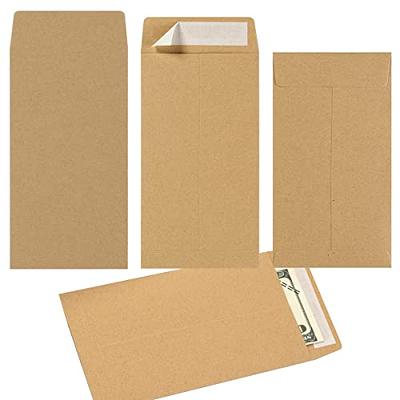 100 Pack Kraft Small Coin Envelopes Self-Adhesive Seed Envelopes