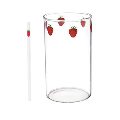 Strawberry Glass Water Carafe with Glass Tumbler