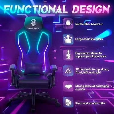 Dowinx RGB Gaming Chair with LED Lights, Ergonomic Computer Chair