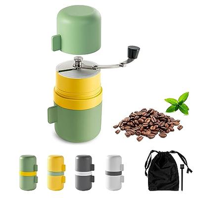 Manual Coffee Grinder, Hand Coffee Grinder Portable Coffee Bean Grinder  Burr Grinders for Coffee Beans Seed Spices Foldable Rocker Adjustable  Coarseness, Suitable for Outdoor Camping Tra (Light Green) - Yahoo Shopping