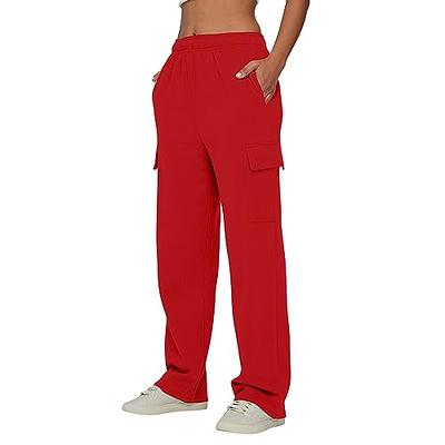 Red Casual Sweatpant, Pants