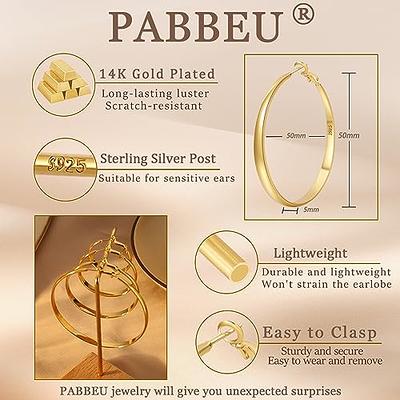 14K Yellow Gold Filled 60mm Large Circle Hoop Dangle Earrings Women/Girl  Jewelry