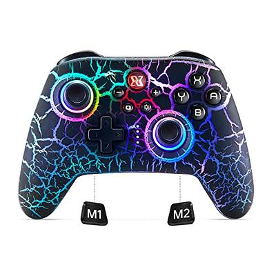 Wireless Switch Controller for Switch Controller/Switch Lite/Switch OLED,  Cool Rgb Switch Pro controller, LED Light Switch Remote Gamepad with